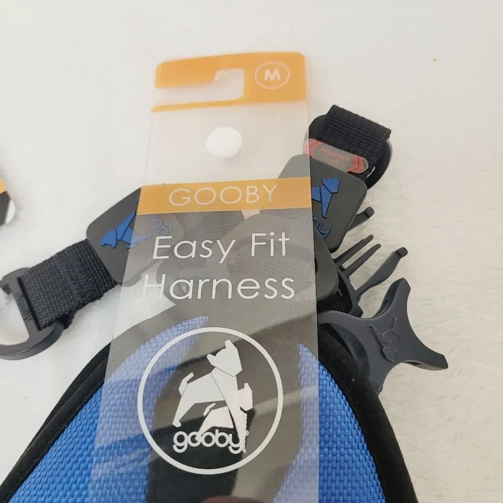 Gooby Escape Free Easy Fit Dog Harness Blue Medium 18 to 21.75 Inch Chest New
